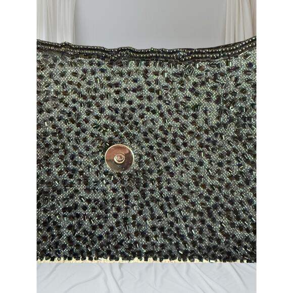 Vintage 70’s La Regale US Patent Black Beading Silver Meshing Slinky Long Strap - Picture 8 of 9